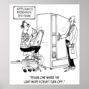 Refrigerator Cartoon 4876 Poster