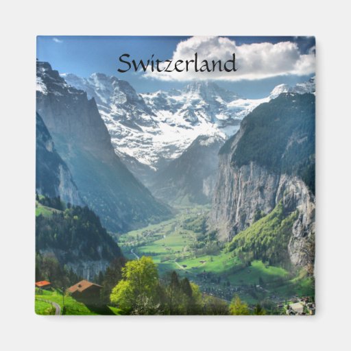 Image of Refrigerator Magnet Awesome Switzerland Alps