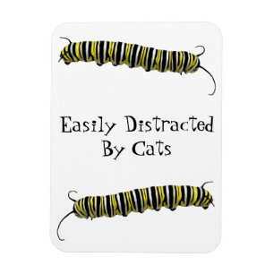 Refrigerator Magnet Easily Distracted by Cats