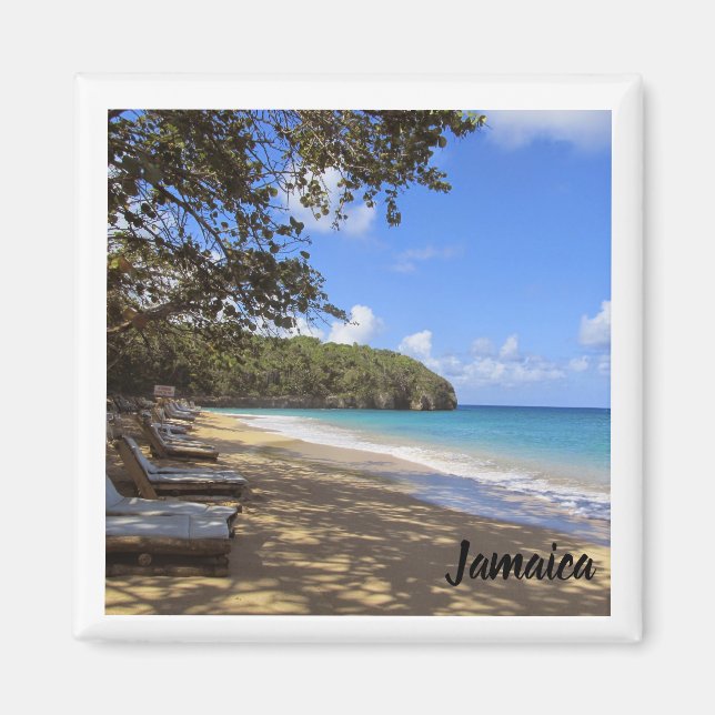 refrigerator magnet; Jamaica beach souvenir Magnet (Front)