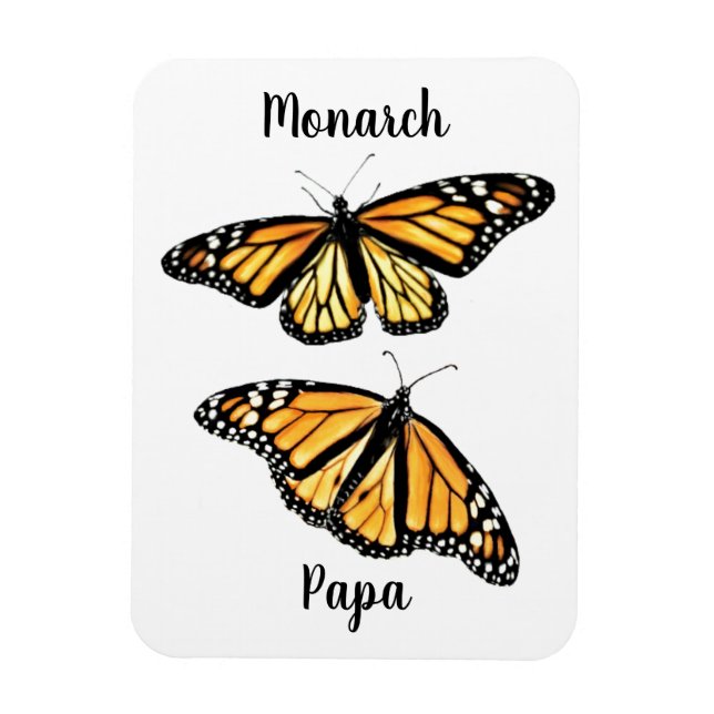 Refrigerator Magnet Monarch Papa (Vertical)