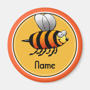Refrigerator Magnet, Name Template, Cute Bee Magnet