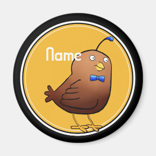 Refrigerator Magnet, Name Template, Cute Quail Magnet