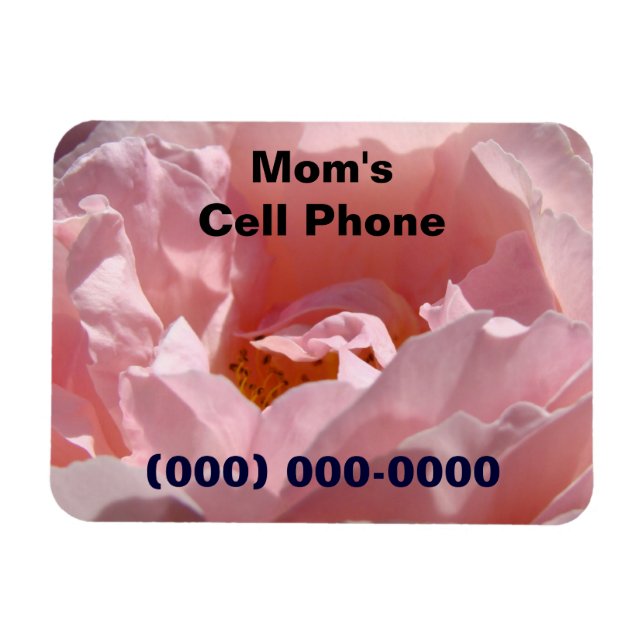 Refrigerator Magnets Mum's Cell Phone Number (Horizontal)