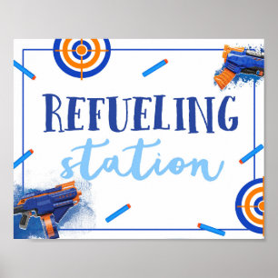 Refueling Station Sign   Dart Gun Party