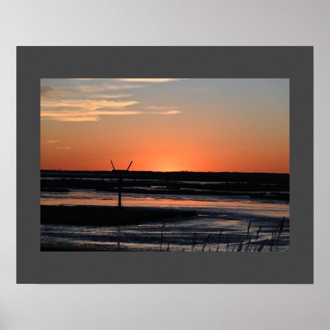 Refuge Waterscape Sunset Poster (Front)