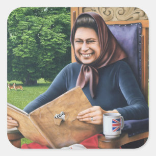 Refugee from England 1975 Square Sticker