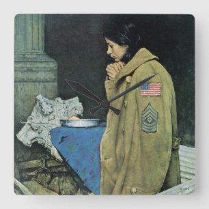 Refugee Thanksgiving Square Wall Clock