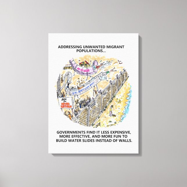 Refugee Water Slides canvas print (Front)