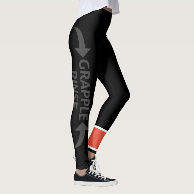 #RefugeeJitsu ranked spats (Black Belt Instructor) Leggings (Right)