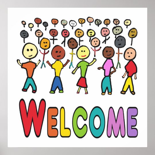 Refugees and Migrants Welcome Poster | Zazzle.co.uk