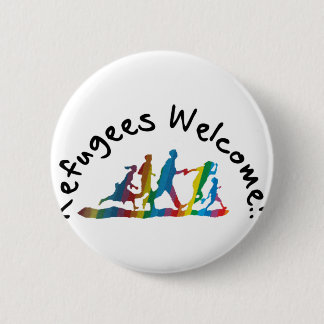 Refugees Welcome 6 Cm Round Badge