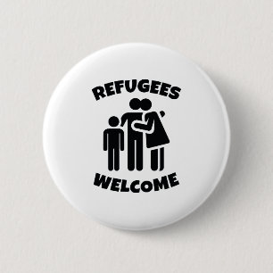 Refugees Welcome 6 Cm Round Badge