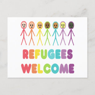 Refugees Welcome Postcard
