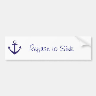 Refuse to Sink Bumper Logo Sticker
