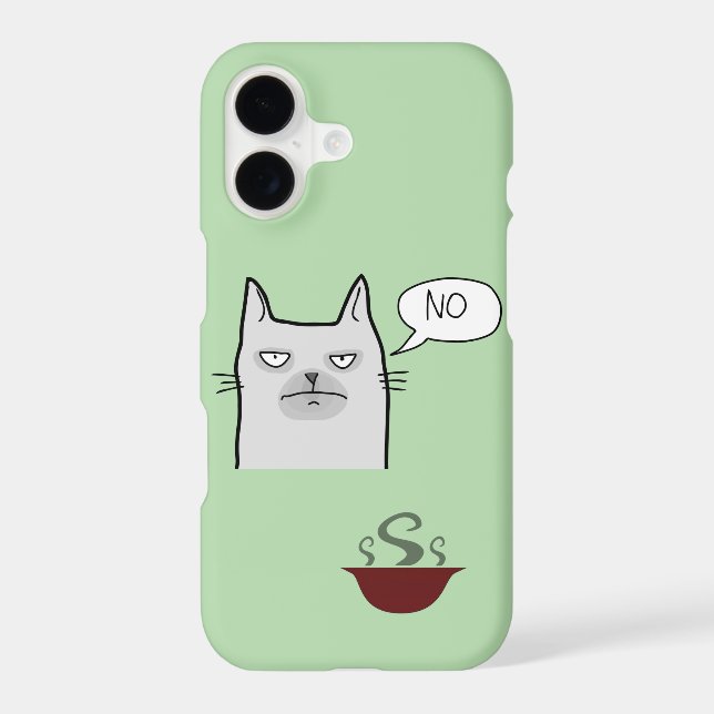 Refusing Cat Food Samsung Galaxy Case – Green (Back)
