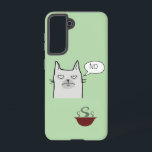 Refusing Cat Food Samsung Galaxy Case – Green<br><div class="desc">Capture your cat’s sass with the Refusing Cat Food Samsung Galaxy Case. Featuring a charming illustrated cat turning away from a food dish on a soft light green background, this playful design perfectly embodies feline attitude and humor. Ideal for cat lovers, humor fans, and anyone who appreciates quirky pet personality,...</div>