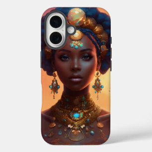 Regal Adornment in a Surreal Landscape iPhone 16 Case