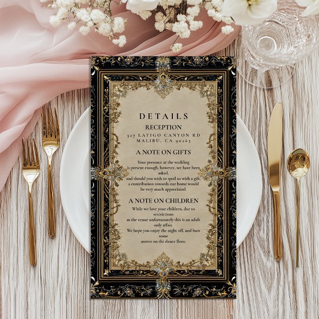 Regal Baroque Celestial Wedding Enclosure Card (Creator Uploaded)