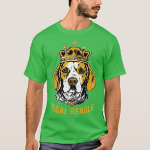 Regal Beagle Dog wearing a crown T-Shirt
