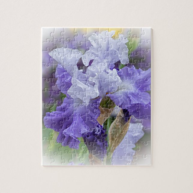 Regal Bearded Iris - Purple & White Jigsaw Puzzle (Vertical)