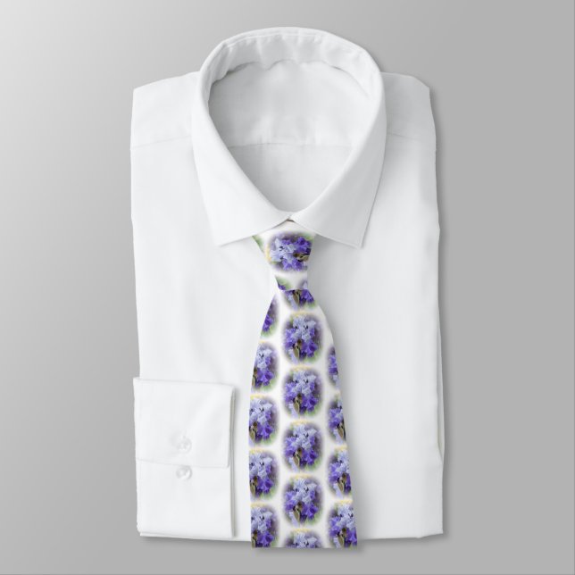 Regal Bearded Iris - Purple & White Tie (Tied)