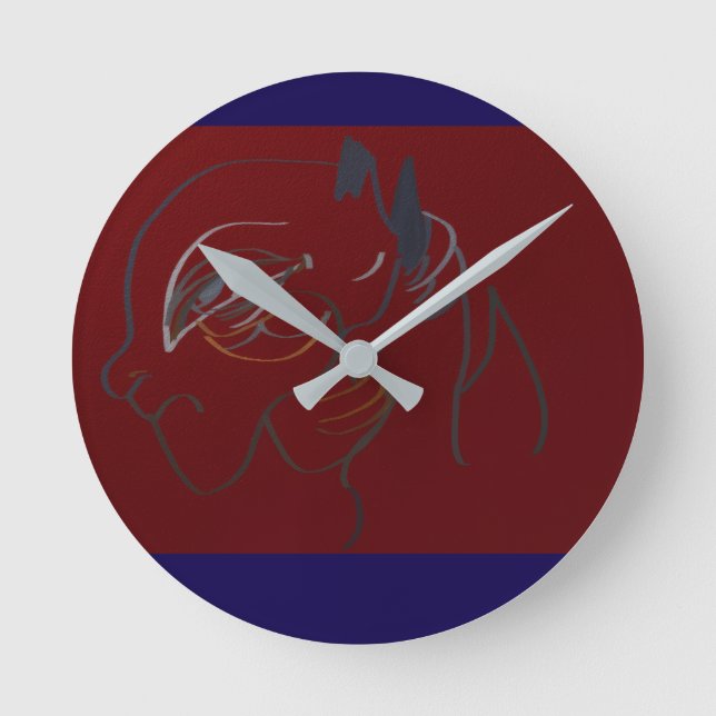 Regal Bird  Round Clock (Front)