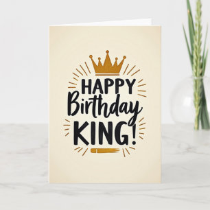 Regal Birthday Gold Crown Card