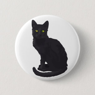 Regal Black Cat 6 Cm Round Badge