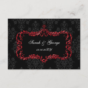regal black red rsvp cards Standard 3.5 x 5