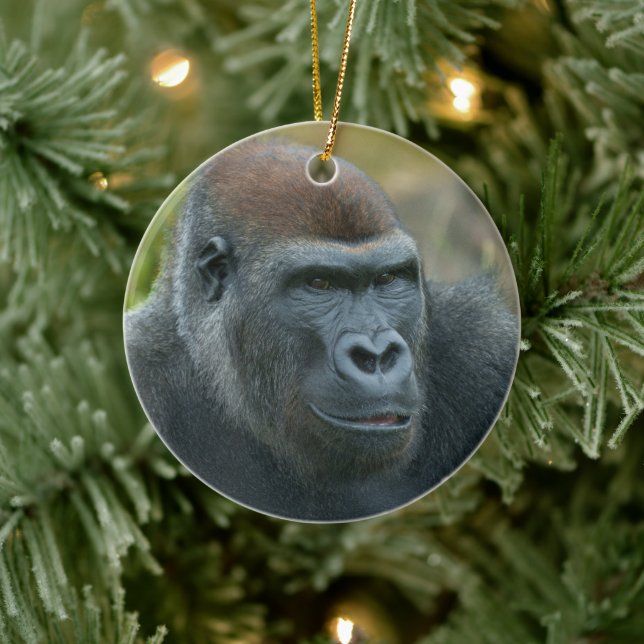 Regal Blackback Gorilla Ceramic Tree Decoration (Tree)