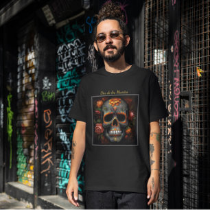 Regal Bloom Sugar Skull, custom T-Shirt