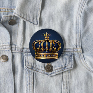 Regal Blue Crown Series 7.5 Cm Round Badge