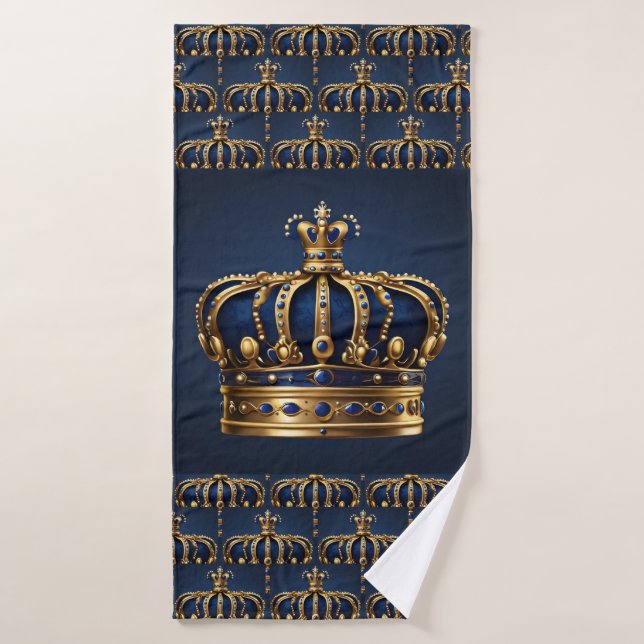 Regal Blue Crown Series Bath Towel (Bath Towel)