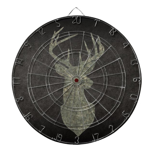 Regal Buck Trophy Deer Silhouette in Camouflage Dartboard (Front)