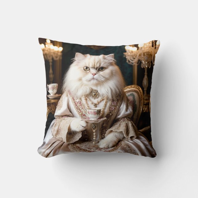 Regal Cat in Gown Cushion (Front)