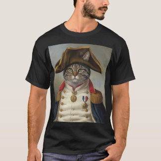 “Regal Cat in Military Uniform T-Shirt