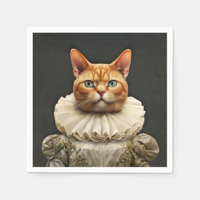 Regal Cat Napkin (Front)