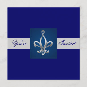 Regal Celtic Fleur Blue All Occasion Invitation