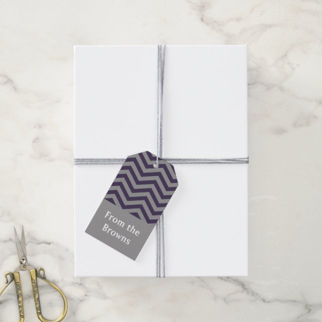 Regal Chevron Gift Tags (With Twine)