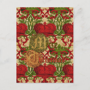 Regal Christmas Greetings Holiday Postcard