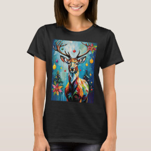 Regal Christmas Reindeer With Ornaments T-Shirt