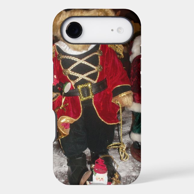 Regal Christmas Teddy Bear Holiday Art Print (Back)