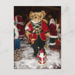 Regal Christmas Teddy Bear Holiday Art Print
