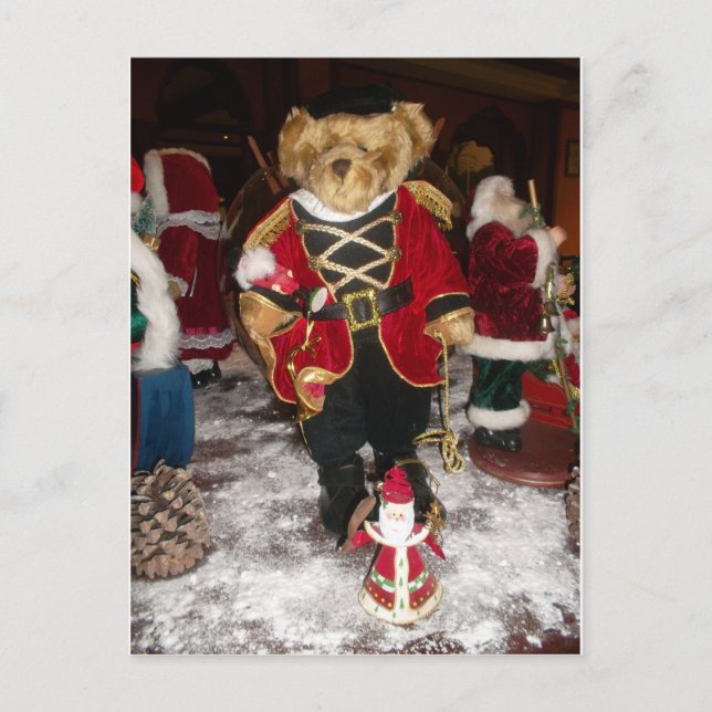 Regal Christmas Teddy Bear Holiday Art Print (Front)
