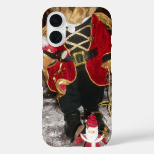 Regal Christmas Teddy Bear Holiday Art Print iPhone 16 Case