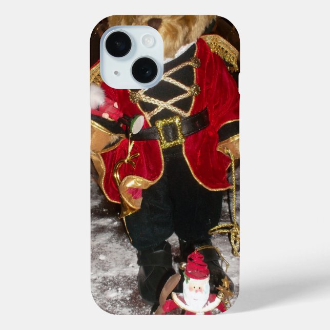 Regal Christmas Teddy Bear Holiday Art Print Case-Mate iPhone Case (Back)
