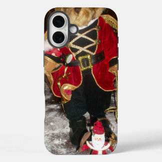 Regal Christmas Teddy Bear | Holiday Art Print  iPhone 16 Plus Case