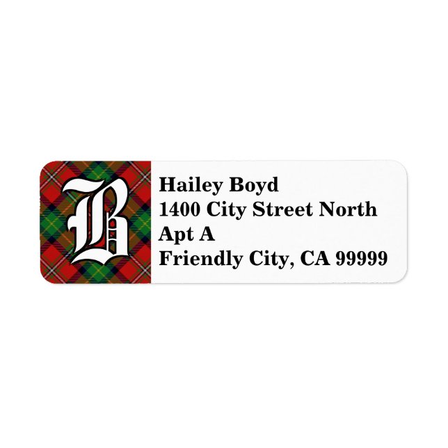 Regal Clan Boyd Tartan Monogram (Front)