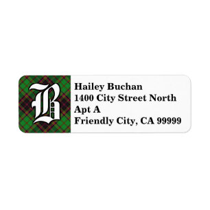 Regal Clan Buchan Tartan Monogram